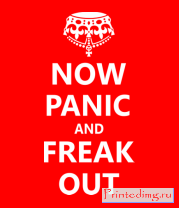 Толстовка Now panic and freak out