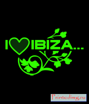 Толстовка без капюшона I Love Ibiza