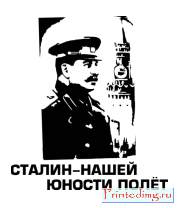 Толстовка без капюшона Сталин - нашей юности полёт