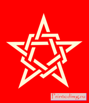 Толстовка Звезда в стиле кельтских узоров (свет)