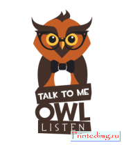 Майка женская Talk to me owl listen