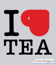 Толстовка без капюшона I love tea (with cup)