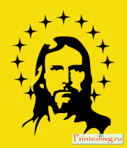 Детская футболка Иисус с нимбом