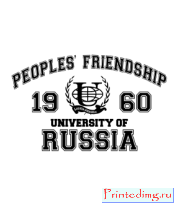 Толстовка без капюшона РУДН Российский университет дружбы народов