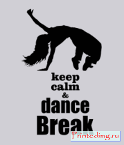 Футболка Keep_calm & dance break woman