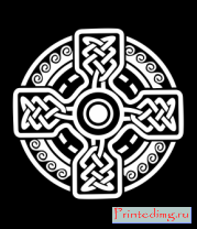 Толстовка без капюшона Кельтский круг с крестом