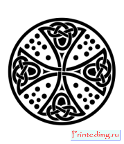 Толстовка без капюшона Кельтский дизайн с крестом.