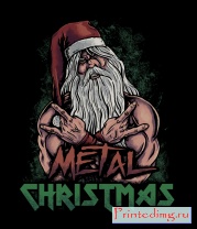 Женская футболка с длинным рукавом Metal Christmas