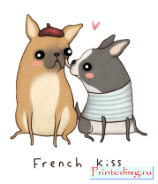 Толстовка без капюшона Французский Поцелуй