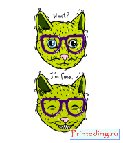 Толстовка Зелёный кот