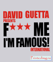 Толстовка David Guetta Fuck me I'm Famous